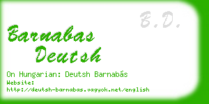 barnabas deutsh business card