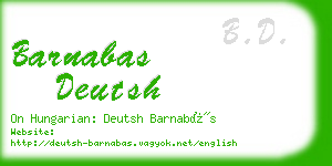 barnabas deutsh business card